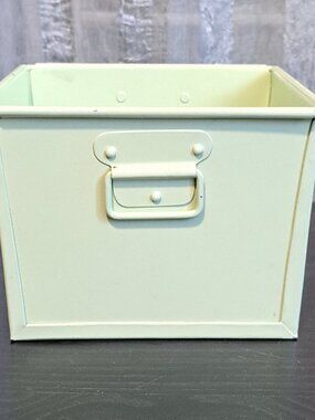 Pottery Barn Kids Green Metal Bin